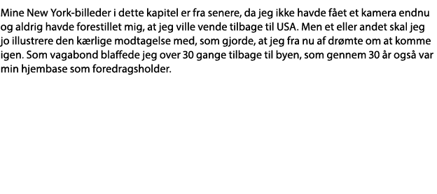 Mine New York-billeder i dette kapitel er fra senere, da jeg ikke havde fået et kamera endnu og aldrig havde forestil   
