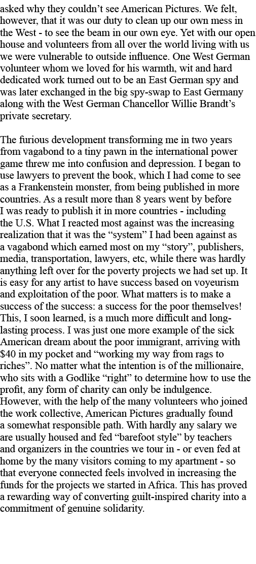 asked why they couldn t see American Pictures  We felt, however, that it was our duty to clean up our own mess in the   