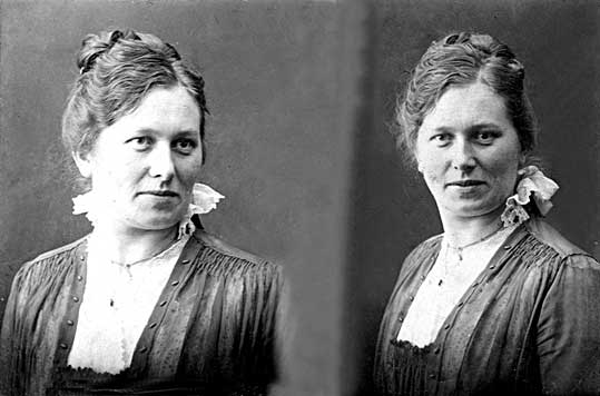 Ane Sofie Rasmussen i dobbeltportræt 1914