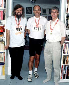Med Marius og Torben efter vort store maratonlb. Hvem blev mon klassens hurtigste?