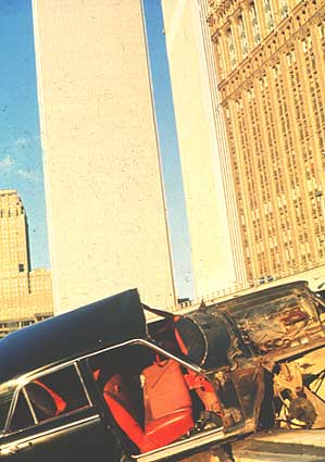 Car wreck outside the WTC