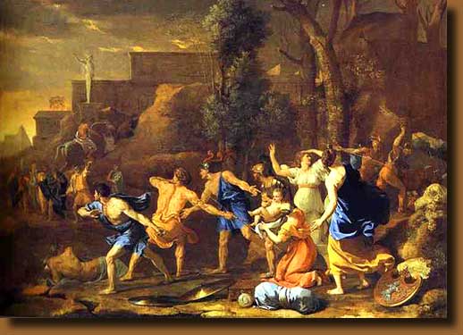 "The rescue of Pyrrhus" by Nicolas Poussin