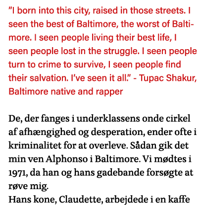  I born into this city, raised in those streets  I seen the best of Baltimore, the worst of Baltimore  I seen people    