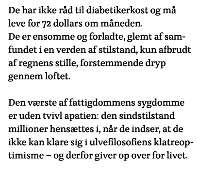 De har ikke råd til diabetikerkost og må leve for 72 dollars om måneden  De er ensomme og forladte, glemt af samfunde   