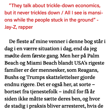 They talk about trickle-down economics, but it never trickles down   All I see is mansions while the people stuck in   