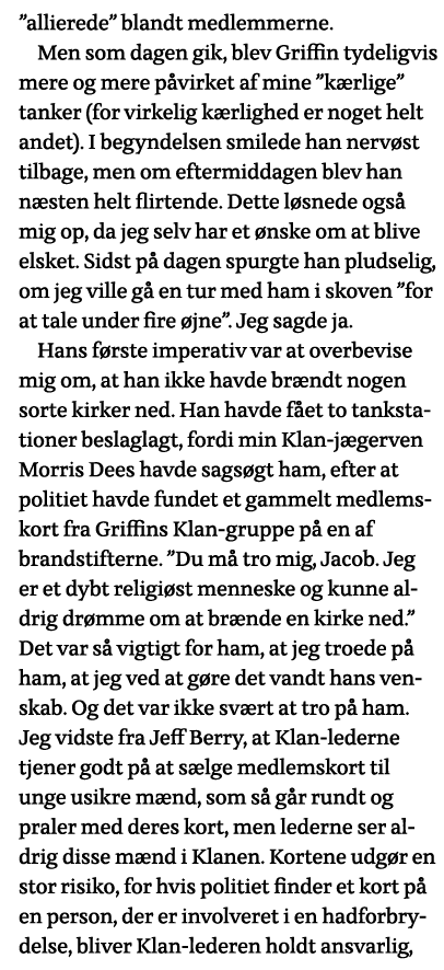  allierede  blandt medlemmerne  Men som dagen gik, blev Griffin tydeligvis mere og mere påvirket af mine  kærlige  ta   