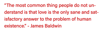  The most common thing people do not understand is that love is the only sane and satisfactory answer to the problem    