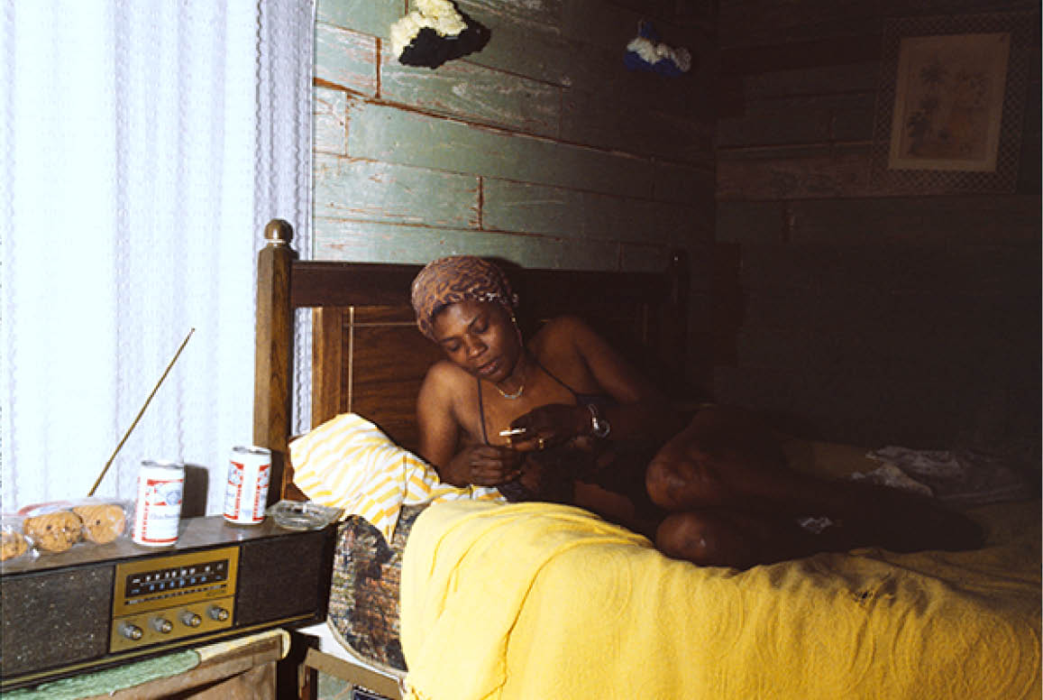 Mary in a relaxing moment after a hard day s work in 1988  