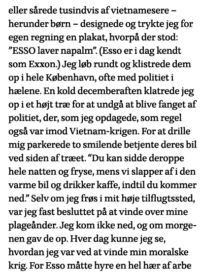 eller sårede tusindvis af vietnamesere   herunder børn   designede og trykte jeg for egen regning en plakat, hvorpå d   
