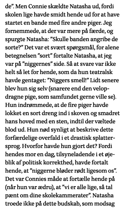 de   Men Connie skældte Natasha ud, fordi skolen lige havde smidt hende ud for at have startet en bande med fire andr   