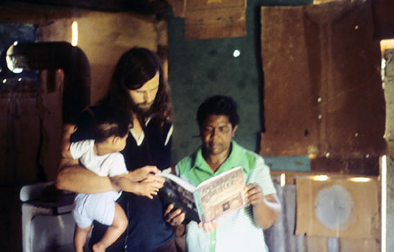 Giving Virginia Pate my book in 1978