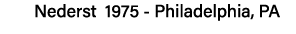 Nederst 1975 - Philadelphia, PA