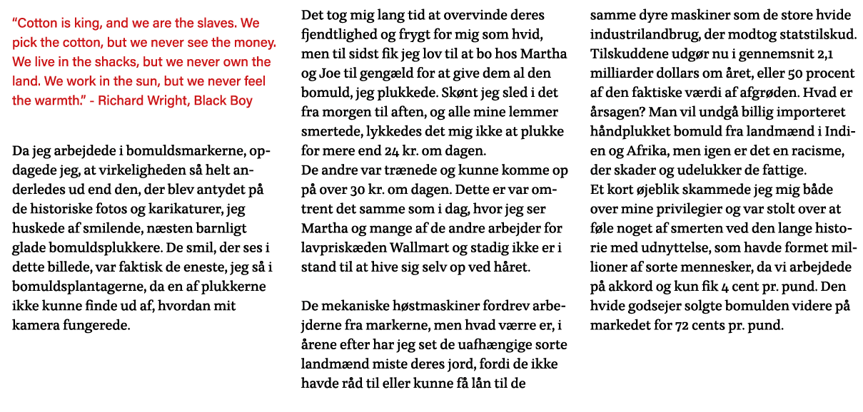   Cotton is king, and we are the slaves  We pick the cotton, but we never see the money  We live in the shacks, but w   