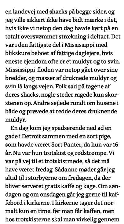 en landevej med shacks på begge sider, og jeg ville sikkert ikke have bidt mærke i det, hvis ikke vi netop den dag ha   