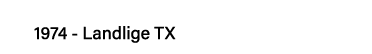 1974 - Landlige TX