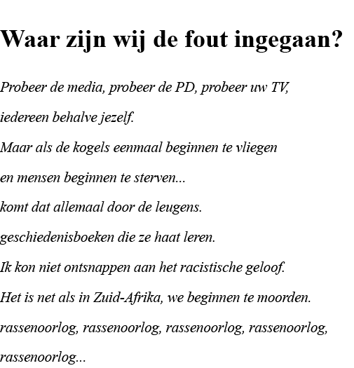  Waar zijn wij de fout ingegaan  Probeer de media, probeer de PD, probeer uw TV, iedereen behalve jezelf  Maar als de   