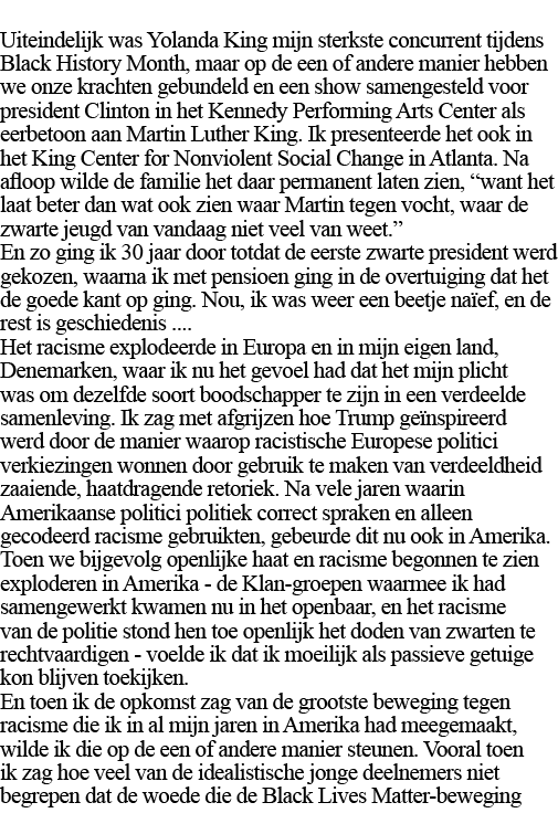 Uiteindelijk was Yolanda King mijn sterkste concurrent tijdens Black History Month, maar op de een of andere manier h   