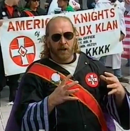 Jeff is the only KKK-leader ever to march in Manhattan as seen here  