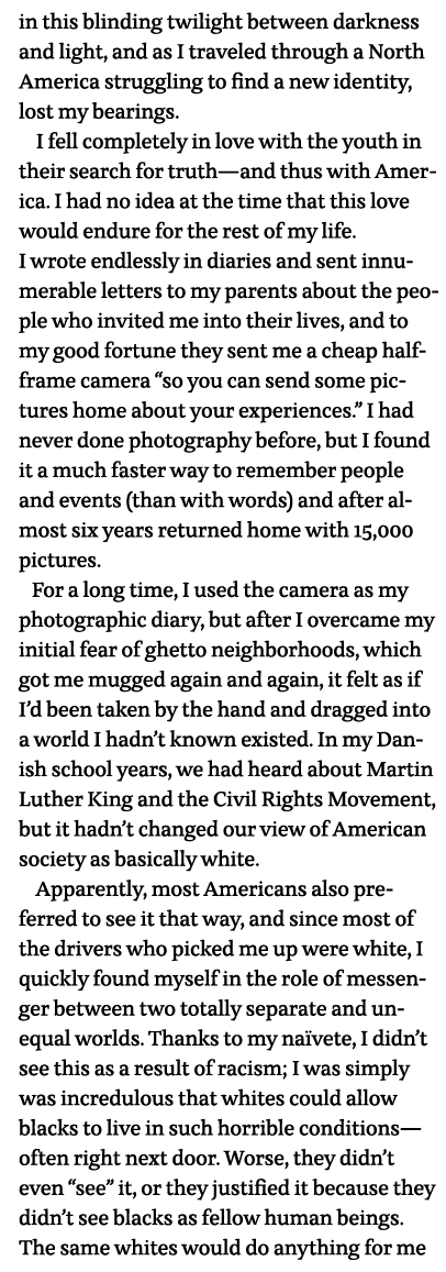 in this blinding twilight between darkness and light, and as I traveled through a North America struggling to find a    