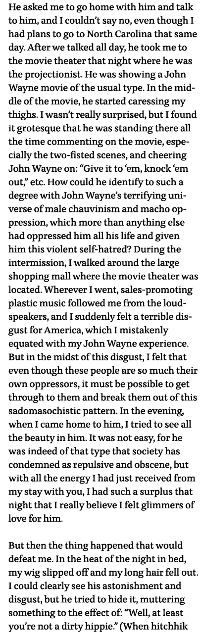 He asked me to go home with him and talk to him, and I couldn t say no, even though I had plans to go to North Caroli   