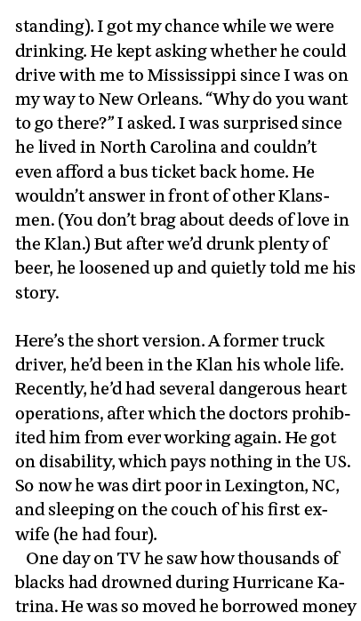 standing)  I got my chance while we were drinking  He kept asking whether he could drive with me to Mississippi since   