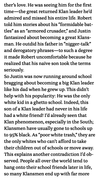 ther s love  He was seeing him for the first time—the great returned Klan leader he d admired and missed his entire l   