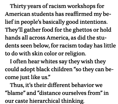 Thirty years of racism workshops for American students has reaffirmed my belief in people s basically good intentions   