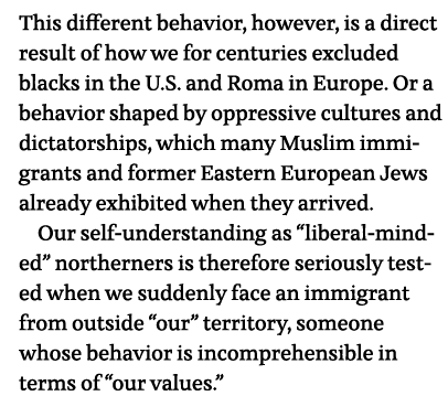 This different behavior, however, is a direct result of how we for centuries excluded blacks in the U S  and Roma in    