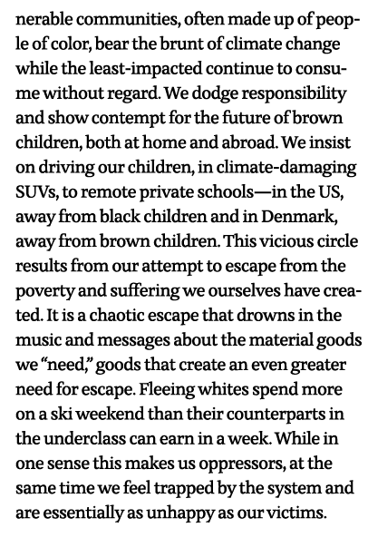 nerable communities, often made up of people of color, bear the brunt of climate change while the least-impacted cont   