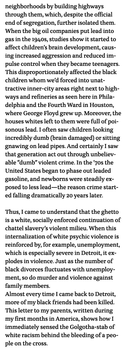 neighborhoods by building highways through them, which, despite the official end of segregation, further isolated the   