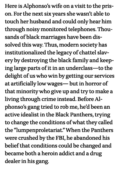 Here is Alphonso s wife on a visit to the prison  For the next six years she wasn t able to touch her husband and cou   