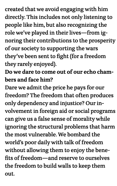 created that we avoid engaging with him directly  This includes not only listening to people like him, but also recog   