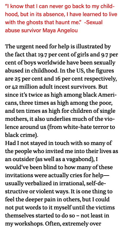  I know that I can never go back to my childhood, but in its absence, I have learned to live with the ghosts that hau   