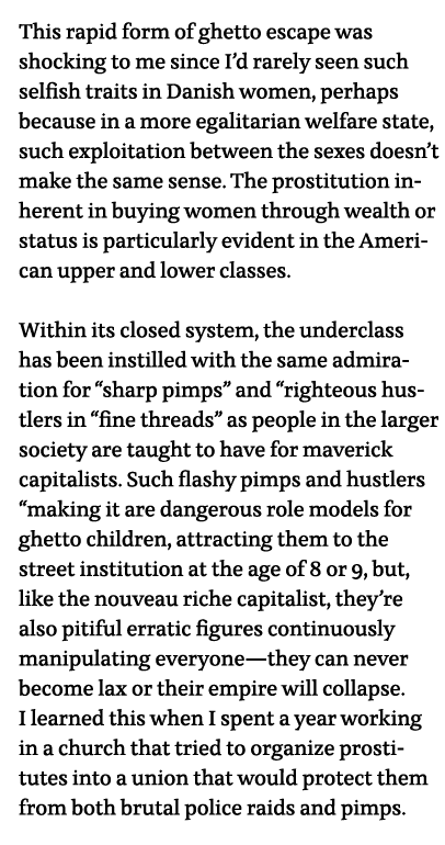 This rapid form of ghetto escape was shocking to me since I d rarely seen such selfish traits in Danish women, perhap   