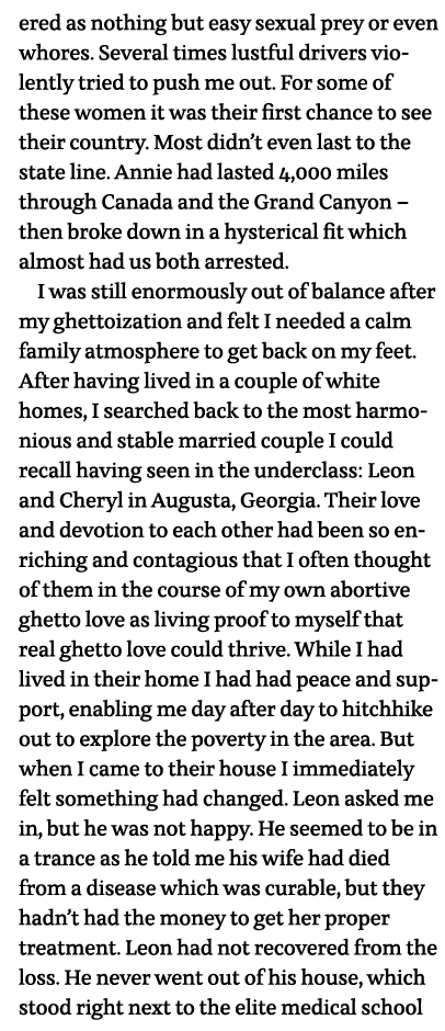 ered as nothing but easy sexual prey or even whores  Several times lustful drivers violently tried to push me out  Fo   