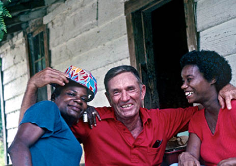 Mary and her friend Bertha with her boyfriend 1984