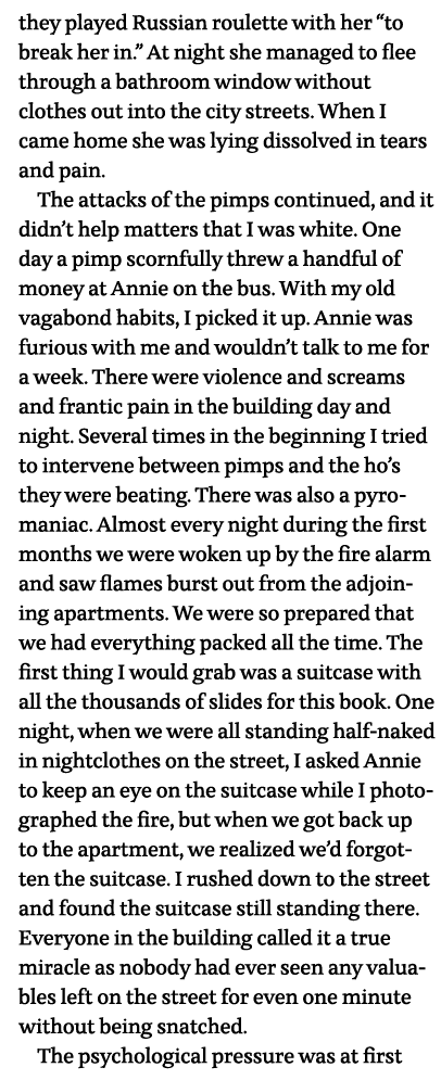 they played Russian roulette with her  to break her in   At night she managed to flee through a bathroom window witho   