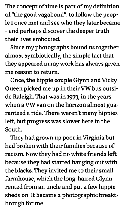 The concept of time is part of my definition of  the good vagabond : to follow the people I once met and see who they   