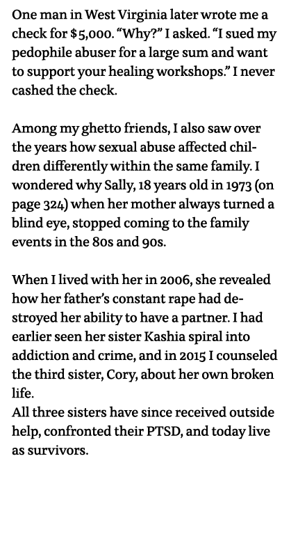weight women like  Precious  would talk about how they had numbed their pain with alcohol, drugs and compulsory overe   