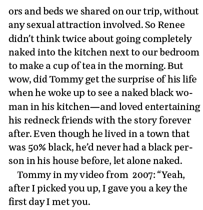 ors and beds we shared on our trip, without any sexual attraction involved  So Renee didn t think twice about going c   