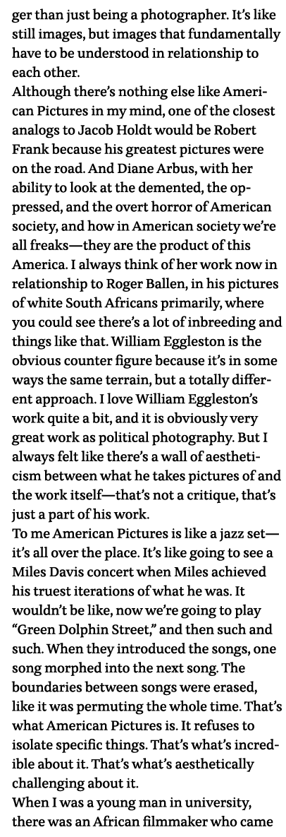 ger than just being a photographer  It s like still images, but images that fundamentally have to be understood in re   