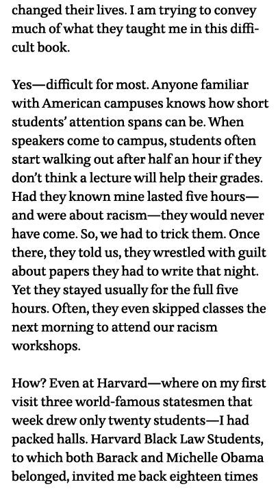 changed their lives  I am trying to convey much of what they taught me in this difficult book   Yes—difficult for mos   