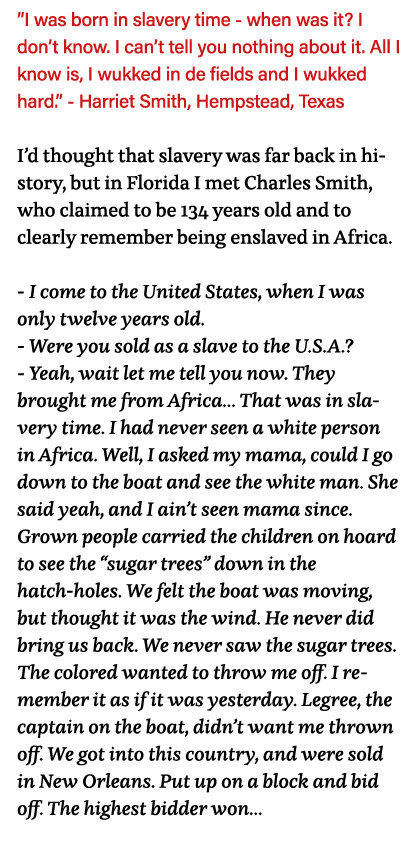  I was born in slavery time - when was it  I don t know  I can t tell you nothing about it  All I know is, I wukked i   