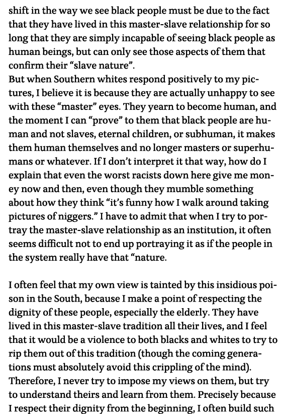 shift in the way we see black people must be due to the fact that they have lived in this master-slave relationship f   