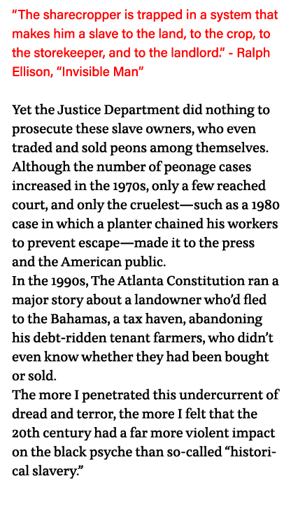  The sharecropper is trapped in a system that makes him a slave to the land, to the crop, to the storekeeper, and to    