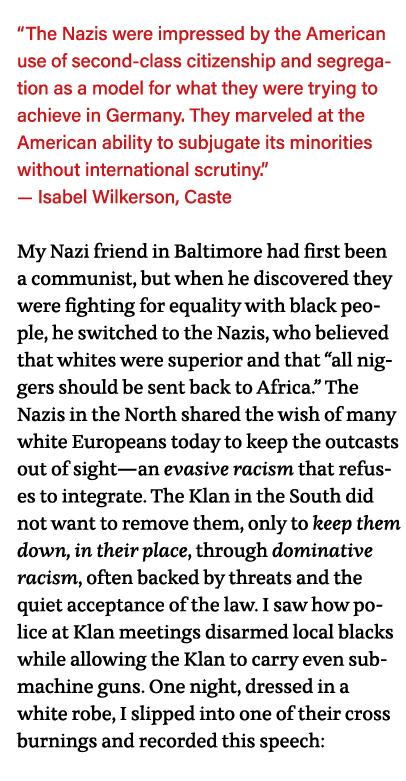  The Nazis were impressed by the American use of second-class citizenship and segregation as a model for what they we   