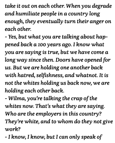 take it out on each other  When you degrade and humiliate people in a country long enough, they eventually turn their   