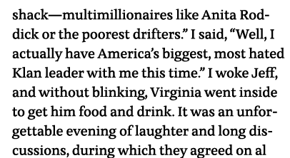 shack—multimillionaires like Anita Roddick or the poorest drifters   I said,  Well, I actually have America s biggest   