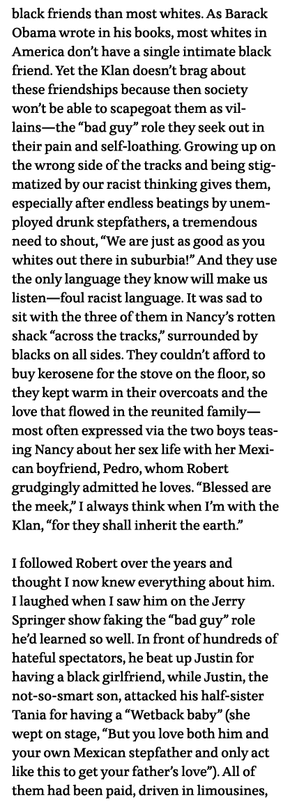 black friends than most whites  As Barack Obama wrote in his books, most whites in America don t have a single intima   