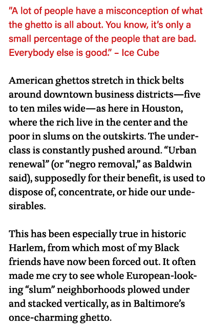  A lot of people have a misconception of what the ghetto is all about  You know, it s only a small percentage of the    